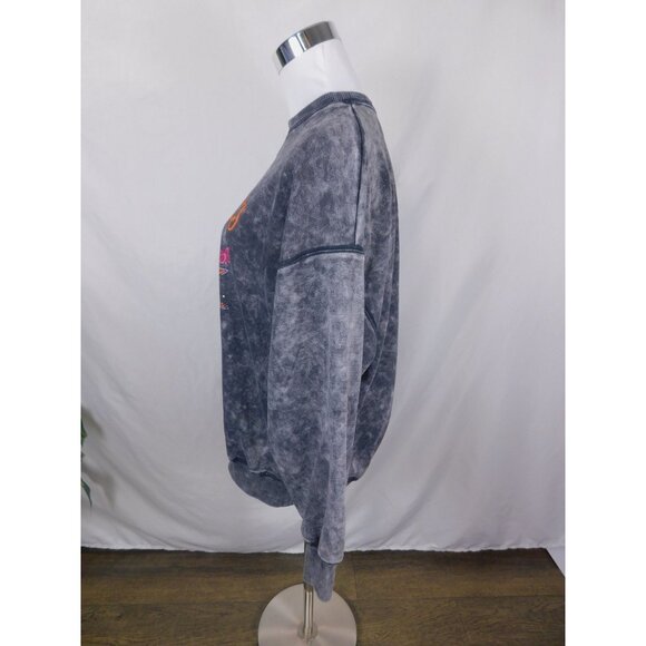 Cosmic Vibes Sun Eye Sweatshirt Black Acid Wash S Boho Witchcore - Picture 4 of 12